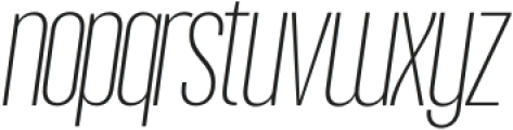 Boniksun ExtraLight Expanded Italic otf (200) Font LOWERCASE