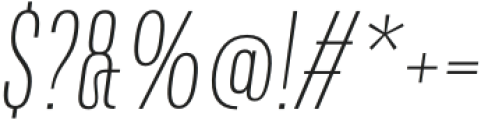 Boniksun ExtraLight Italic otf (200) Font OTHER CHARS