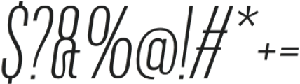 Boniksun Light Expanded Italic otf (300) Font OTHER CHARS