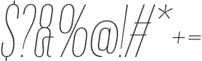Boniksun Thin Expanded Italic otf (100) Font OTHER CHARS