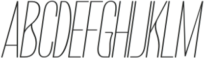 Boniksun Thin Expanded Italic otf (100) Font UPPERCASE