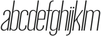 Boniksun UltraLight Expanded Italic otf (300) Font LOWERCASE