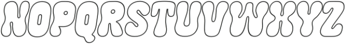 Bonquella Italic Outline otf (400) Font UPPERCASE