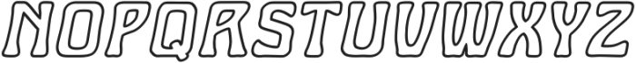 Boogie Down Outlined Italic otf (400) Font LOWERCASE