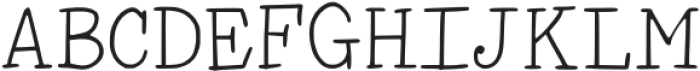 Bookish Typewriter Light otf (300) Font UPPERCASE