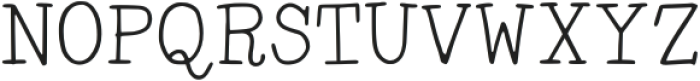 Bookish Typewriter Light otf (300) Font UPPERCASE