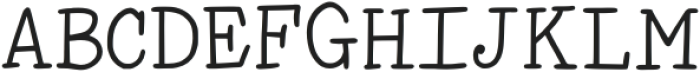 Bookish Typewriter Regular otf (400) Font UPPERCASE