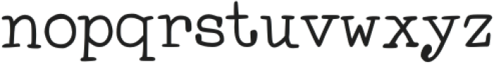 Bookish Typewriter Regular otf (400) Font LOWERCASE