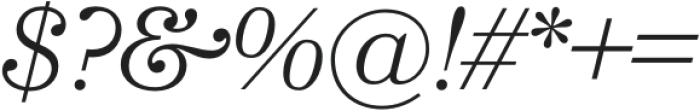 Bookmania Light Italic otf (300) Font OTHER CHARS
