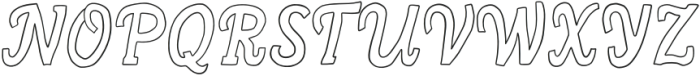 Booknerd Outline otf (400) Font UPPERCASE