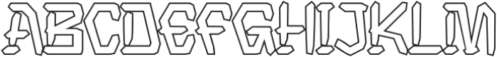 Boowan Outline otf (400) Font UPPERCASE