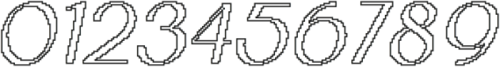 Bordie Pixel Outline otf (400) Font OTHER CHARS