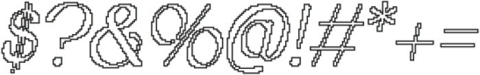 Bordie Pixel Outline otf (400) Font OTHER CHARS
