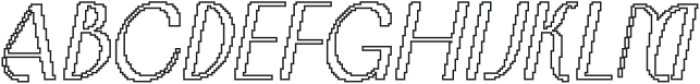 Bordie Pixel Outline otf (400) Font UPPERCASE