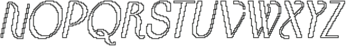 Bordie Pixel Outline otf (400) Font UPPERCASE