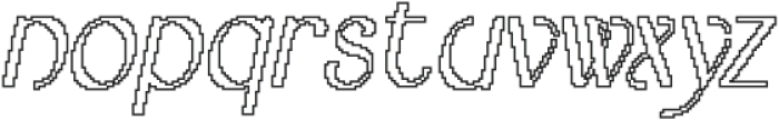 Bordie Pixel Outline otf (400) Font LOWERCASE