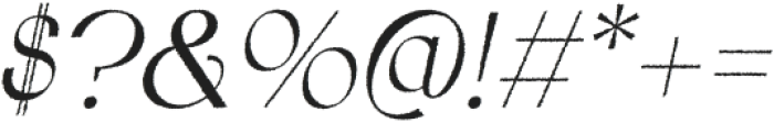 Bordie Rough Italic otf (400) Font OTHER CHARS