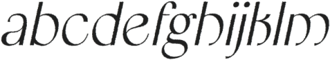 Bordie Rough Italic otf (400) Font LOWERCASE