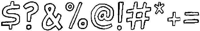 Borem Outline otf (400) Font OTHER CHARS
