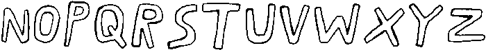 Borem Outline otf (400) Font LOWERCASE
