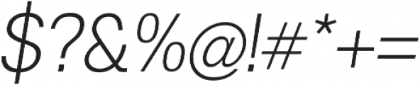 Boring Sans A Light Italic otf (300) Font OTHER CHARS