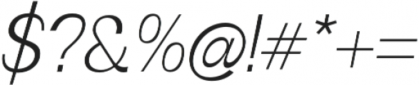 Boring Sans B Light Italic otf (300) Font OTHER CHARS