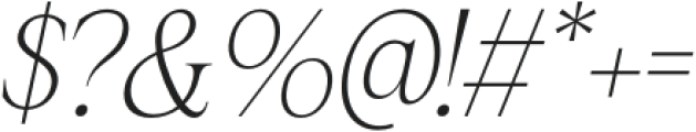 Bornean Italic otf (400) Font OTHER CHARS