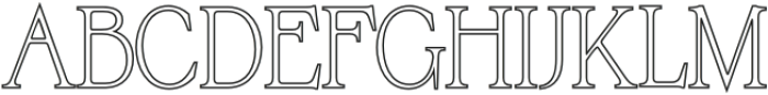 Bornean Outline otf (400) Font UPPERCASE