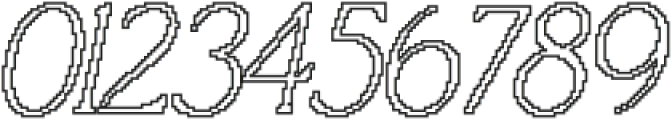 Bornean Pixel Outline otf (400) Font OTHER CHARS