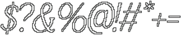 Bornean Pixel Outline otf (400) Font OTHER CHARS