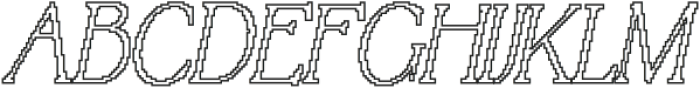 Bornean Pixel Outline otf (400) Font UPPERCASE