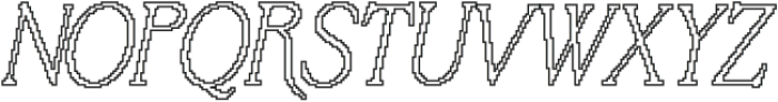 Bornean Pixel Outline otf (400) Font UPPERCASE