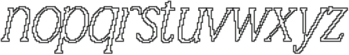 Bornean Pixel Outline otf (400) Font LOWERCASE