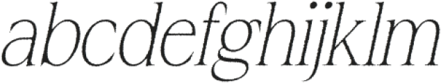 Bornean Rough Italic otf (400) Font LOWERCASE