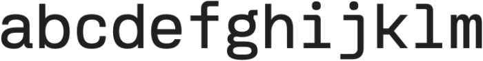 Borneu Mono Regular otf (400) Font LOWERCASE