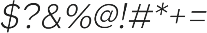 Bornia Light Italic otf (300) Font OTHER CHARS