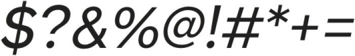 Bornia Medium Italic otf (500) Font OTHER CHARS