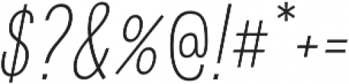 Boronia Thin Italic otf (100) Font OTHER CHARS