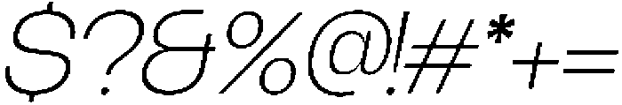 Borscha Extra Light Italic otf (200) Font OTHER CHARS