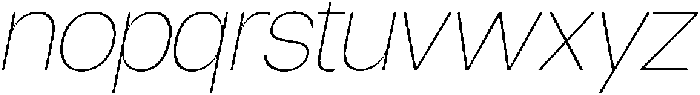 Borscha Thin Italic otf (100) Font LOWERCASE
