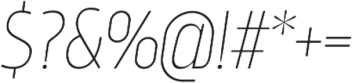 Bosphorus 40 Condensed 41 Thin Italic otf (100) Font OTHER CHARS