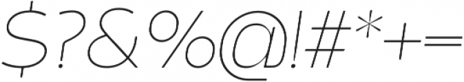 Bosphorus 60 Expanded 61 Thin Italic otf (100) Font OTHER CHARS