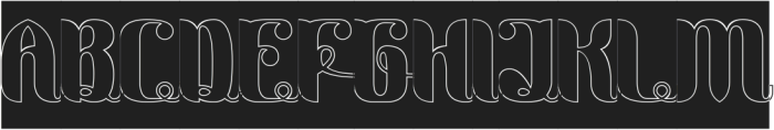 Botanical Garden-Hollow-Inverse otf (400) Font UPPERCASE