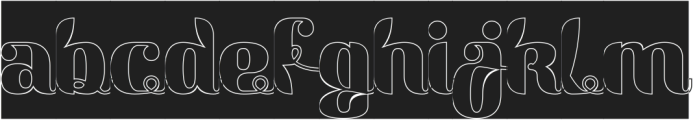 Botanical Garden-Hollow-Inverse otf (400) Font LOWERCASE