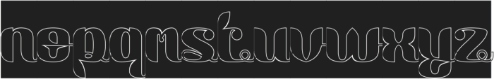 Botanical Garden-Hollow-Inverse otf (400) Font LOWERCASE