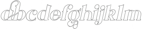 Bougenville Outline Italic otf (400) Font LOWERCASE