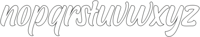 Boughies Italic Hollow otf (400) Font LOWERCASE