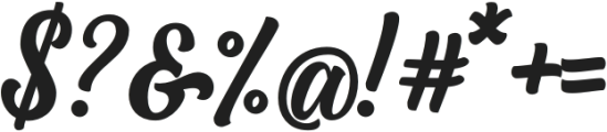 Boughies Italic otf (400) Font OTHER CHARS