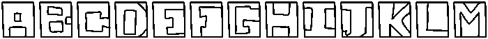 Bouncy Borders Medium otf (500) Font UPPERCASE
