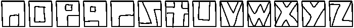 Bouncy Borders Medium otf (500) Font LOWERCASE